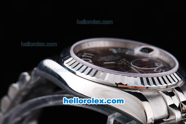 Rolex Datejust Oyster Perpetual Automatic Movement with Brown Dial and White Number Marking - Click Image to Close